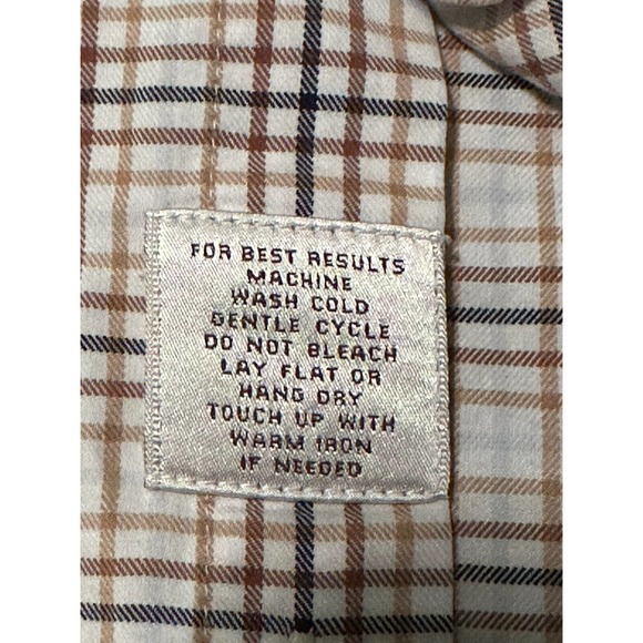 Peter Millar Mens Cotton White Check Long Sleeve Button Down LG Collared Shirt - Picture 6 of 6